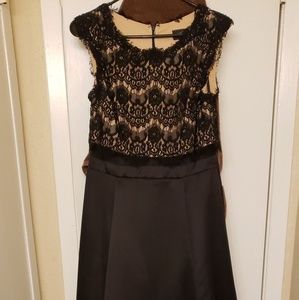 Black and Beige Formal Dress